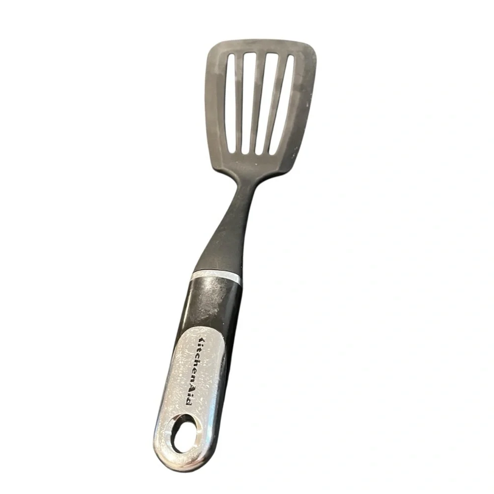 KitchenAid Black Nylon Slotted Turner Spatula vintage retro